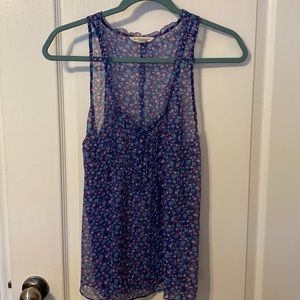 American Eagle Sheer Tank with buttons